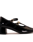 Escarpin verni à double bride