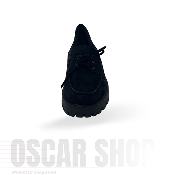Mocassin compensé à semelle crantée