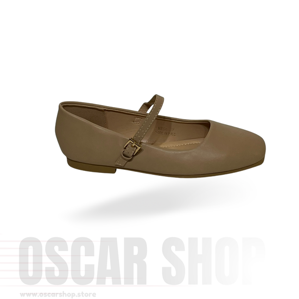 Ballerines vernies à bride fine et boucle dorée