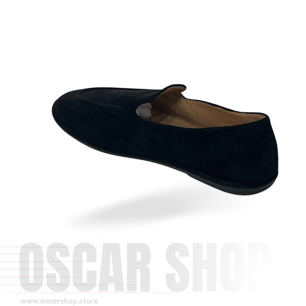 Mocassin femme à bout arrondi finition velours