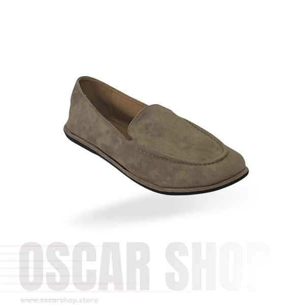 Mocassin femme à bout arrondi finition velours