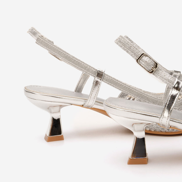 Escarpins slingback en maille