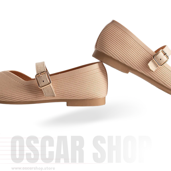 Ballerine tissée à bride