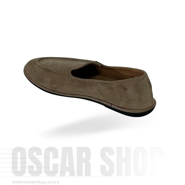 Mocassin femme à bout arrondi finition velours