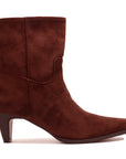 Bottine a talon suédée