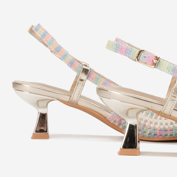 Escarpins slingback en maille