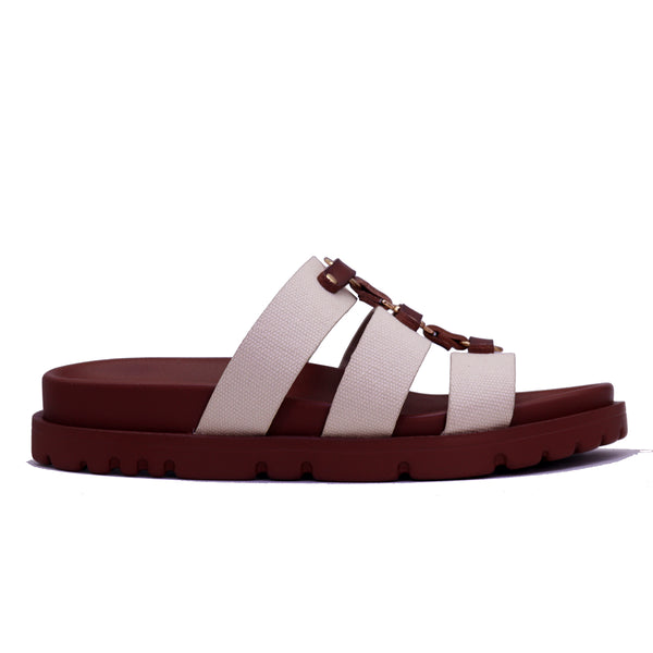 Sandale plateforme structurée