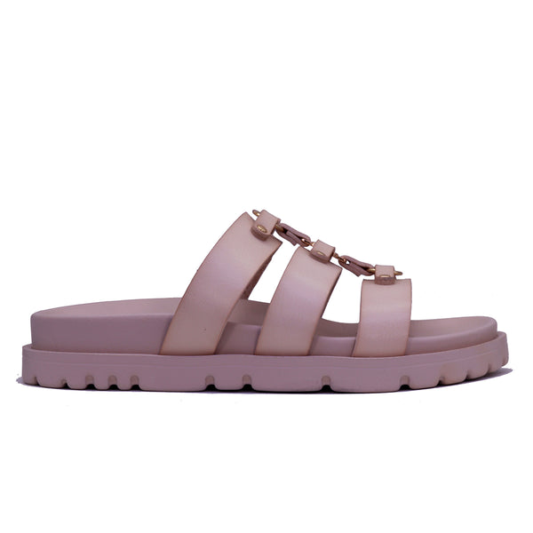 Sandale plateforme structurée