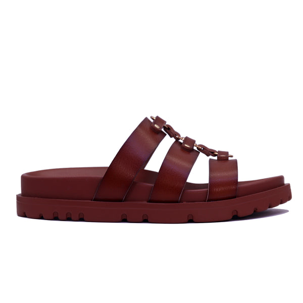 Sandale plateforme structurée