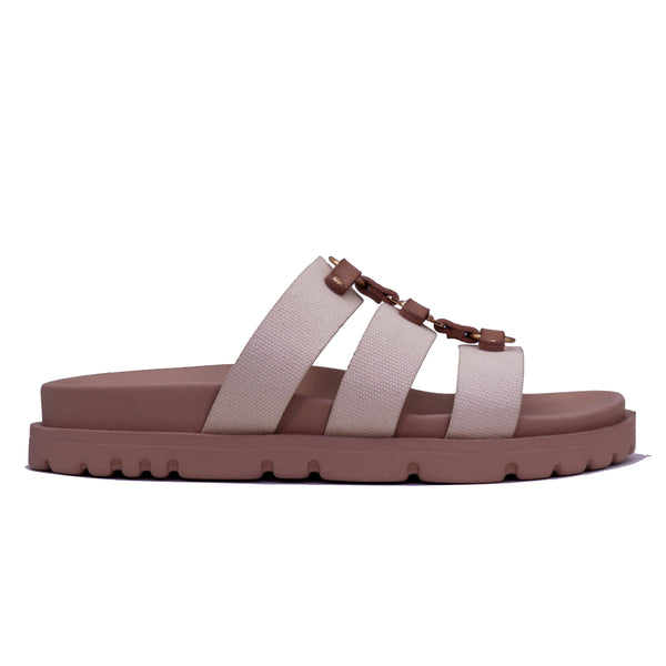 Sandale plateforme structurée