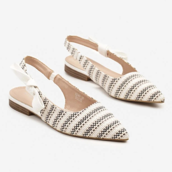 Ballerines slingback à bout pointu