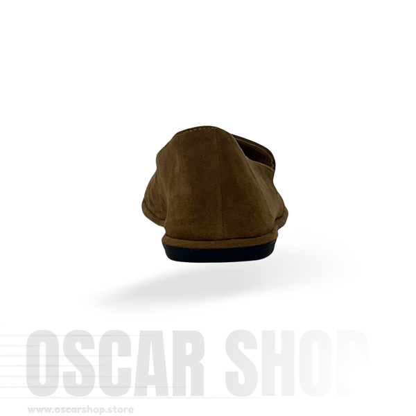 Mocassin femme à bout arrondi finition velours