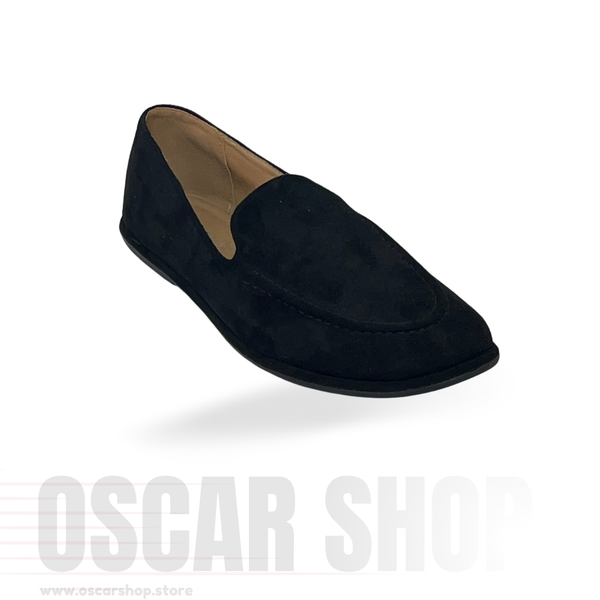 Mocassin femme à bout arrondi finition velours