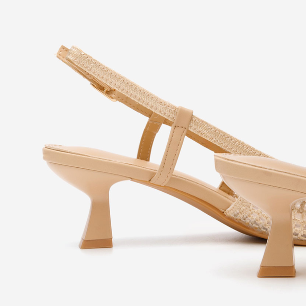 Escarpins slingback en maille
