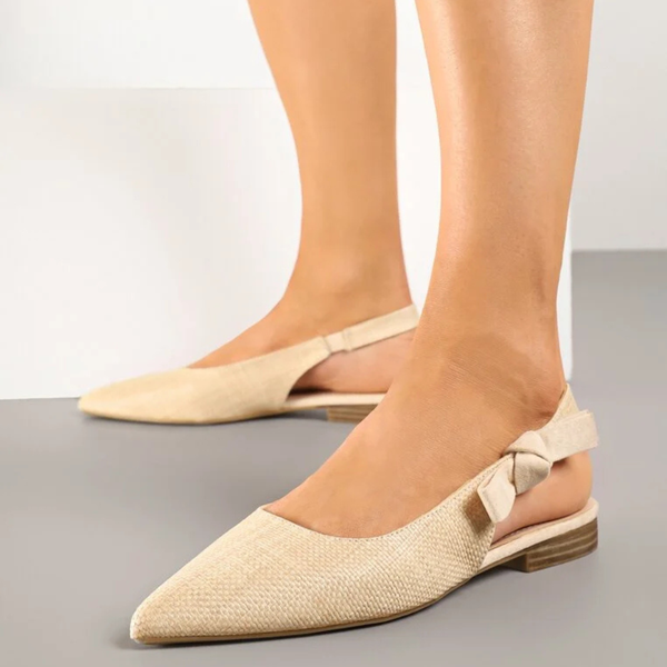 Ballerines slingback à bout pointu
