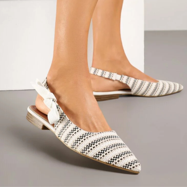 Ballerines slingback à bout pointu
