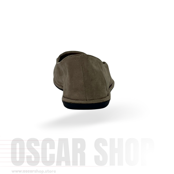 Mocassin femme à bout arrondi finition velours