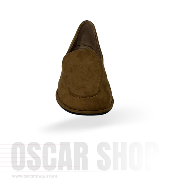 Mocassin femme à bout arrondi finition velours