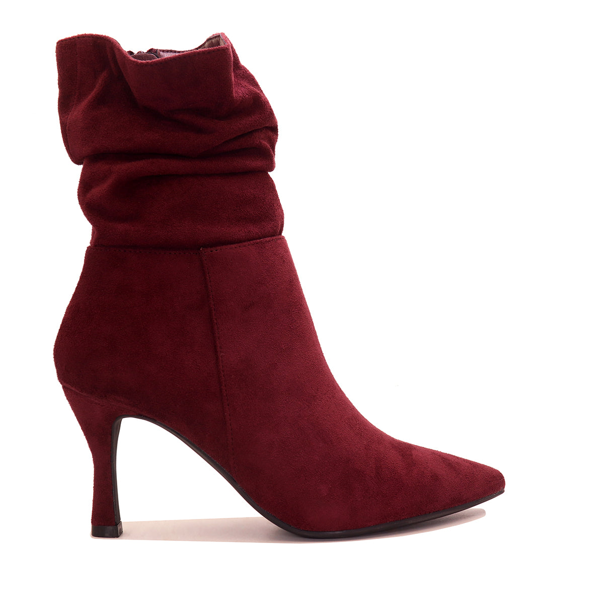 Bottine plissée à talon aiguille – Élégance et audace