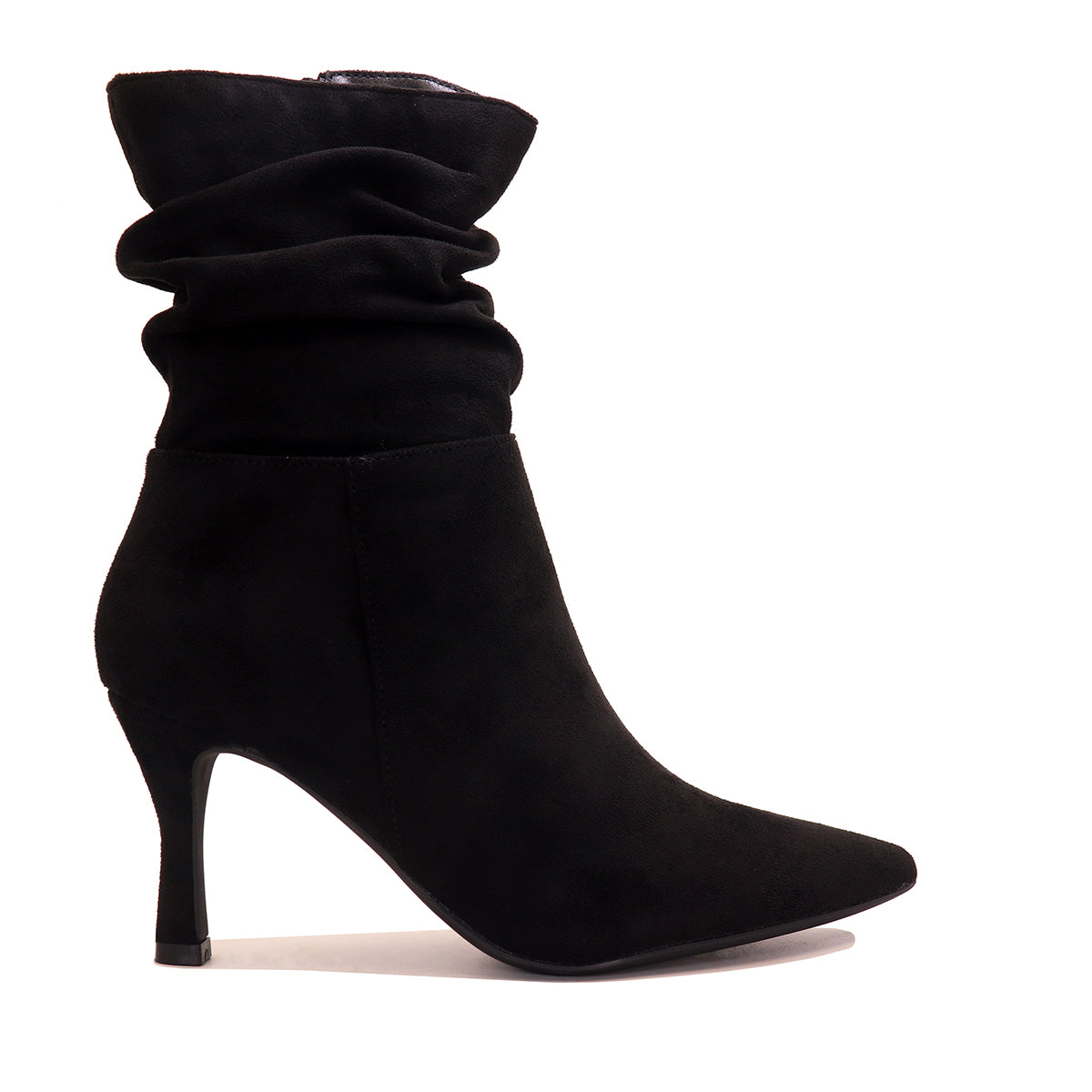 Bottine plissée à talon aiguille – Élégance et audace