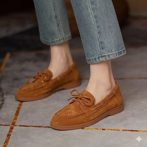 Mocassin bateau en suède souple