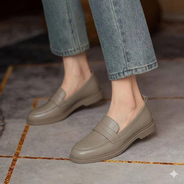 Mocassin femme à bride