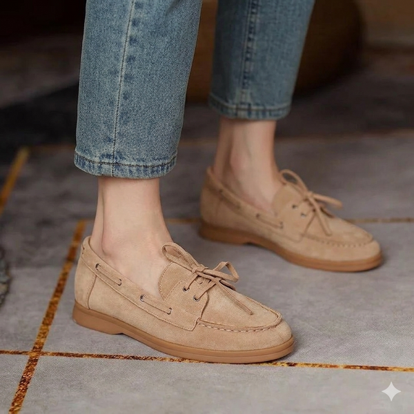 Mocassin bateau en suède souple