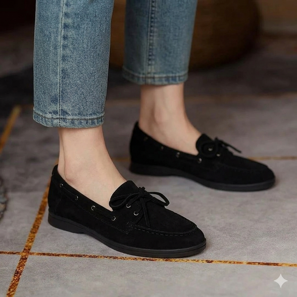 Mocassin bateau en suède souple