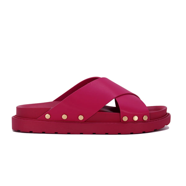 Mule croisée cloutée