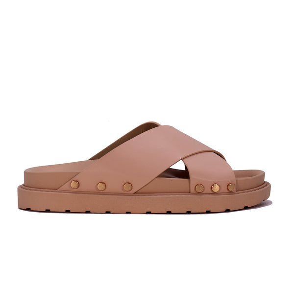 Mule croisée cloutée