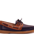 Mocassin bateau bicolore à lacets