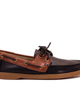 Mocassin bateau bicolore à lacets