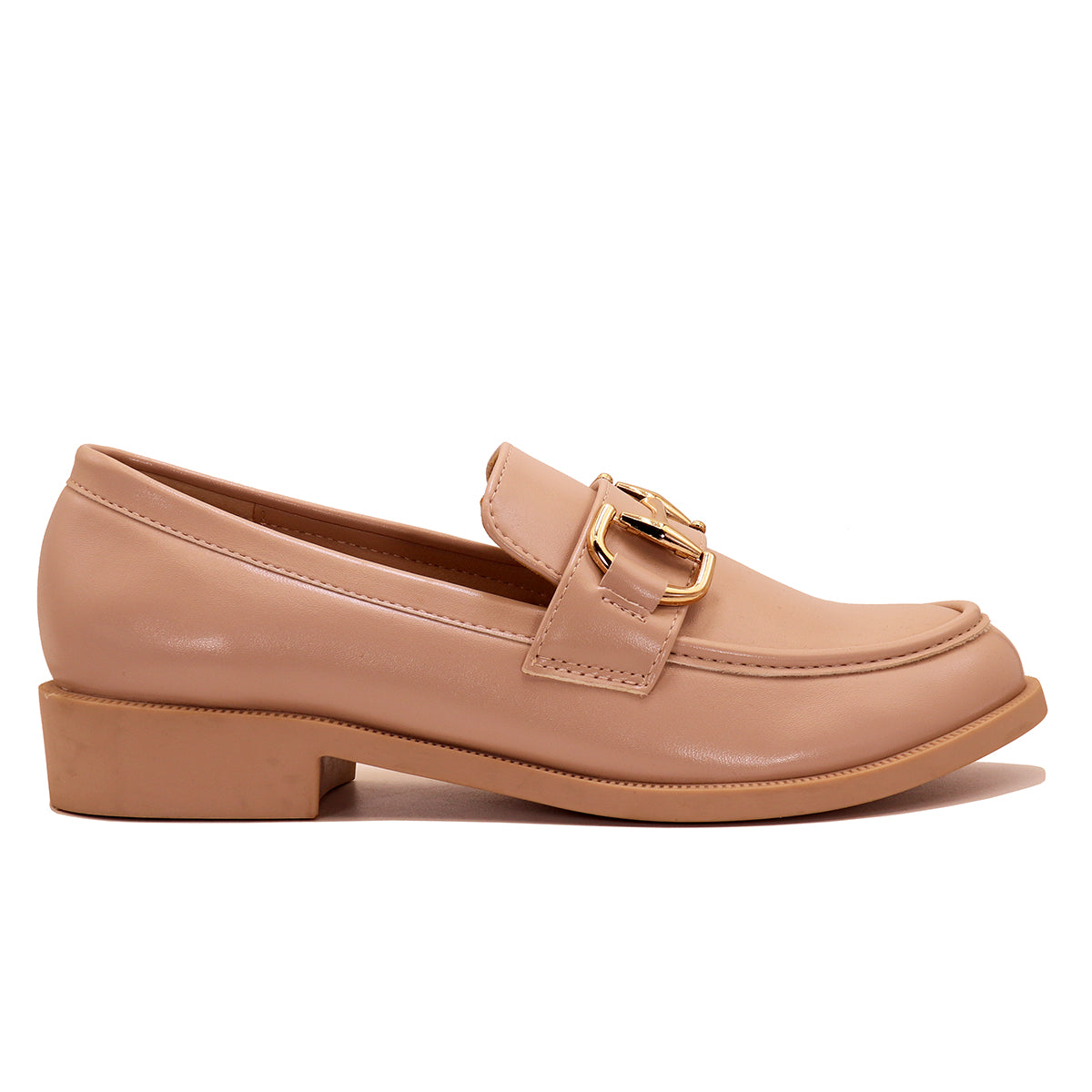Mocassin femme classique avec boucle dorée
