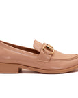 Mocassin femme classique avec boucle dorée